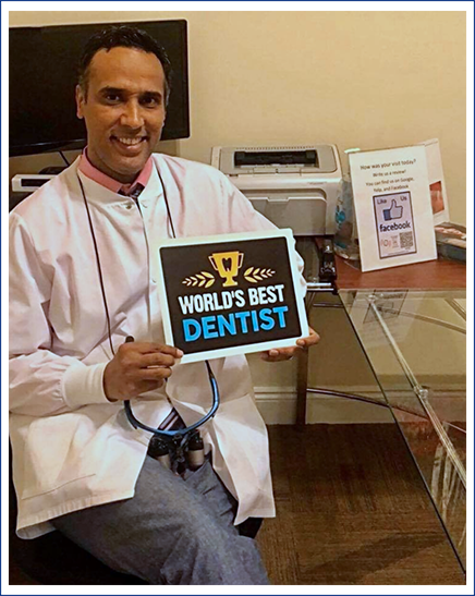 Jacksonville dentist Doctor A Faris Waheed smiling in dental office